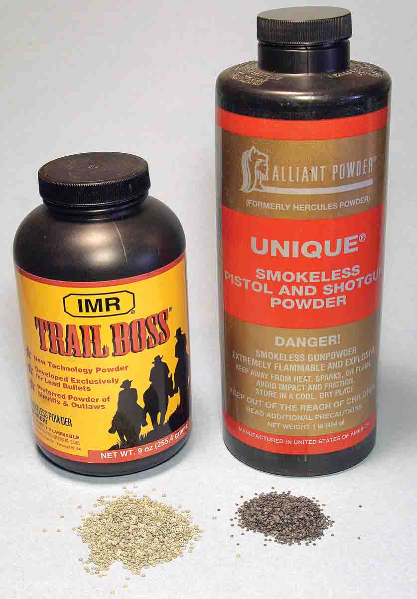 Trail Boss was designed for reduced loads, and one of its advantages is increased bulk over traditional reduced-load powder, such as Unique, preventing double charges.